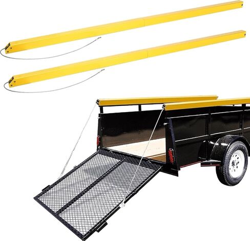 Sidasu Yellow Tailgate Assist Lift Assist System Fit, 2 Side Trailer Gate Lift Assist Kit for Utility Trailers with 12 "to 24" Side Rails and 4 "to 6" Height Tailgate or Ramp,Max 180lbs Load Capacity in Kuwait