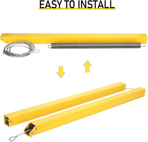 Sidasu Yellow Tailgate Assist Lift Assist System Fit, 2 Side Trailer Gate Lift Assist Kit for Utility Trailers with 12 "to 24" Side Rails and 4 "to 6" Height Tailgate or Ramp,Max 180lbs Load Capacity in Kuwait