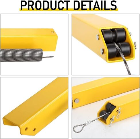 Sidasu Yellow Tailgate Assist Lift Assist System Fit, 2 Side Trailer Gate Lift Assist Kit for Utility Trailers with 12 "to 24" Side Rails and 4 "to 6" Height Tailgate or Ramp,Max 180lbs Load Capacity in Kuwait