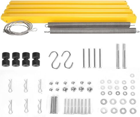 Sidasu Yellow Tailgate Assist Lift Assist System Fit, 2 Side Trailer Gate Lift Assist Kit for Utility Trailers with 12 "to 24" Side Rails and 4 "to 6" Height Tailgate or Ramp,Max 180lbs Load Capacity in Kuwait