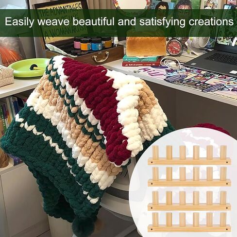sdaeye 52 "بطانية الحياكة مكتنزة المنوال - تصميم محمول وقابل للطي للمبتدئين DIY، الحياكة اليدوية القابلة للتخصيص للبطانيات الغزل مكتنزة، وتخفيف التوتر in Kuwait