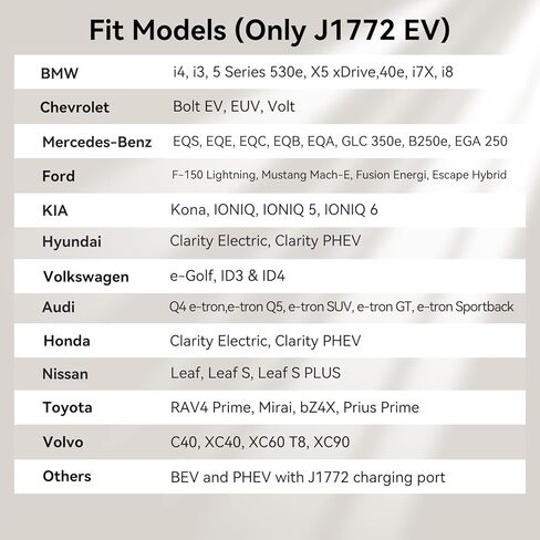 Mavulo for Tesla to J1772 EV محول شاحن 19KW شحن سريع 80A/240V، محول NACS يناسب موصلات جدار Tesla / شاحن الوجهة / موصلات الهاتف المحمول، حل شحن EV للمنزل والسفر in Kuwait