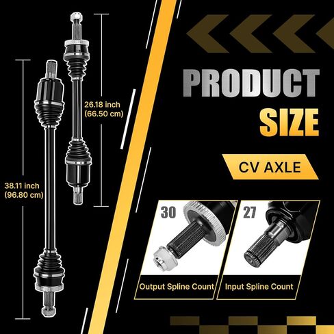 2PCS Front CV Axle Shaft Assembly Compatible with Hyundai Sonata 2015 2016 2017 2018 2019, Fit for Kia Optima 2016-2020 L4 2.4L GAS, Driver and Passenger Side, ‎NCV75078 NCV71001K in Kuwait