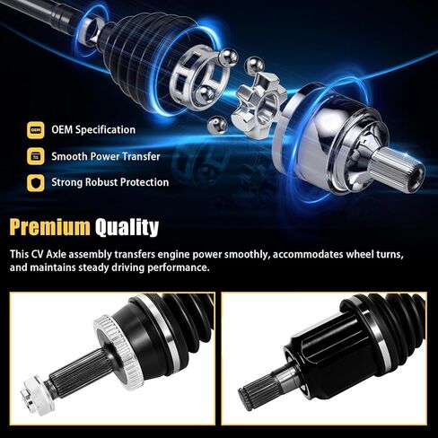 2PCS Front CV Axle Shaft Assembly Compatible with Hyundai Sonata 2015 2016 2017 2018 2019, Fit for Kia Optima 2016-2020 L4 2.4L GAS, Driver and Passenger Side, ‎NCV75078 NCV71001K in Kuwait