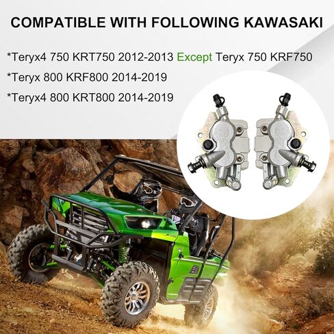 مجموعة مساميك الفرامل الأمامية اليسرى واليمنى مع منصات متوافقة مع Kawasaki Teryx4 750 800 KRT 750 800 2012-2019 Teryx 800 KRF800 2014-2019 OEM # 43080-0165 43080-0166 43080-0128 43080-0129 in Kuwait