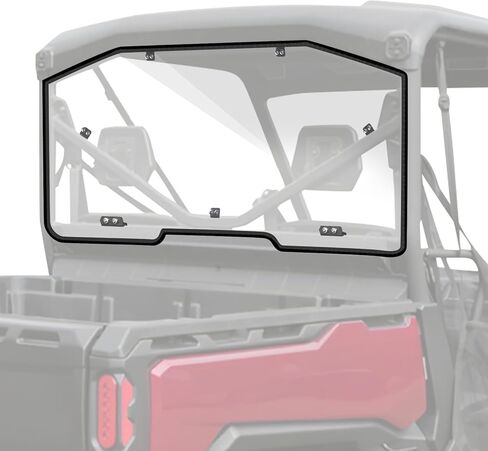 نافذة خلفية كاملة للزجاج الأمامي StarknightMT متوافقة مع Can-Am Defender 2016-2026 HD5 HD8 HD10 Max، زجاج أمامي للنافذة الخلفية من البولي كربونات مقاوم للأشعة فوق البنفسجية (شفاف) in Kuwait