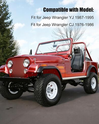 PWSLKO Rear Seat Bracket Kit Fold & Tumble Compatible with Jeep Wrangler YJ 1987-1995 & CJ 1976-1986 in Kuwait