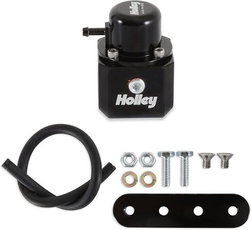 Holley Fuel Pulse Damper, In-Line, 40-100 psi, 8 AN Female O-Ring Inlet, 8 AN Female O-Ring Outlet, 1/8 in NPT Port, Fitting Included, Aluminum, Black Anodized, Kit in Kuwait