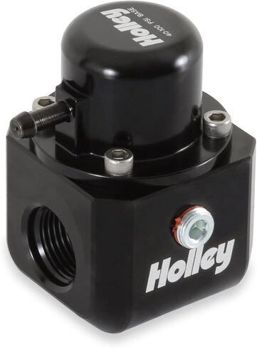 Holley Fuel Pulse Damper, In-Line, 40-100 psi, 8 AN Female O-Ring Inlet, 8 AN Female O-Ring Outlet, 1/8 in NPT Port, Fitting Included, Aluminum, Black Anodized, Kit in Kuwait