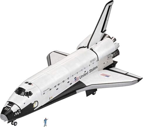 Revell Gift Set 05673 Space Shuttle 40th Anniversary 1:72 Scale Unbuilt Plastic Model Kit with Contacta Professional Glue, Paintbrush & Selected Aqua Color Paints in Kuwait