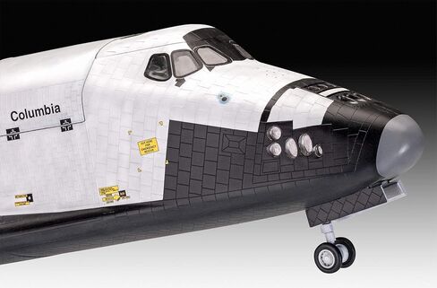 Revell Gift Set 05673 Space Shuttle 40th Anniversary 1:72 Scale Unbuilt Plastic Model Kit with Contacta Professional Glue, Paintbrush & Selected Aqua Color Paints in Kuwait
