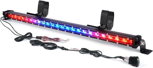 شريط إضاءة LED للمطاردة مقاس 25 بوصة من Xprite، ضوء مطاردة خلفي رفيع للغاية للطرق الوعرة مقاس 1.0 بوصة مع أضواء تشغيل إشارة الانعطاف للفرامل لقفص لفة مقاس 1.75 بوصة - 2 بوصة متوافق مع UTV، Polaris RZR، Yamaha، Kawasaki، SUV، Truck- RYYR in Kuwait
