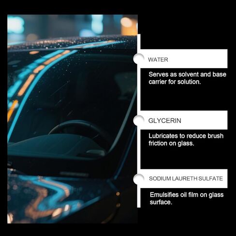 Windshield Cleaner – 2-Pack Car Glass Oil Film Cleaning Kit with Scrubber Pads, Microfiber Towels & Cleaning Liquid for Clear, Streak-Free Driving in Kuwait