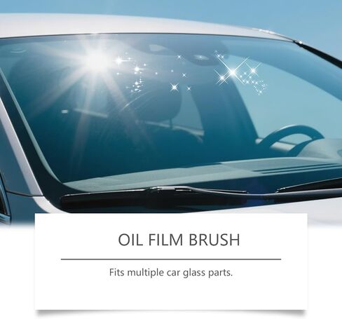 Windshield Cleaner – 2-Pack Car Glass Oil Film Cleaning Kit with Scrubber Pads, Microfiber Towels & Cleaning Liquid for Clear, Streak-Free Driving in Kuwait