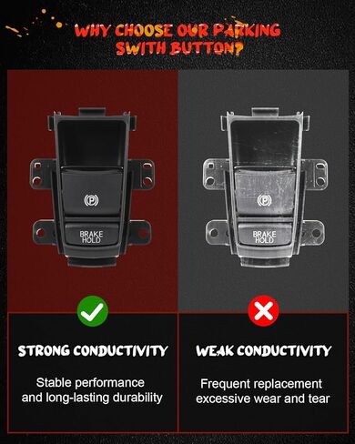 CCIYU Parking Brake Switch Fit 2016-2022 for Honda HR-V Hand Brake Button Parking Switch Replaces 35355-T7A-J01 35355-T7A-J02 in Kuwait