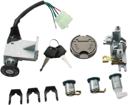 Ignition Switch Gas Cap Seat Lock Key Set Compatible with Agility 50 125 R16 35010-ALJ9-E16 in Kuwait