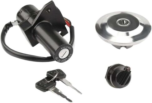 Ignition Switch Lock Door Set Door Lock Set Lock Fuel Tank Cover Compatible with YBR125 2005 2009 in Kuwait