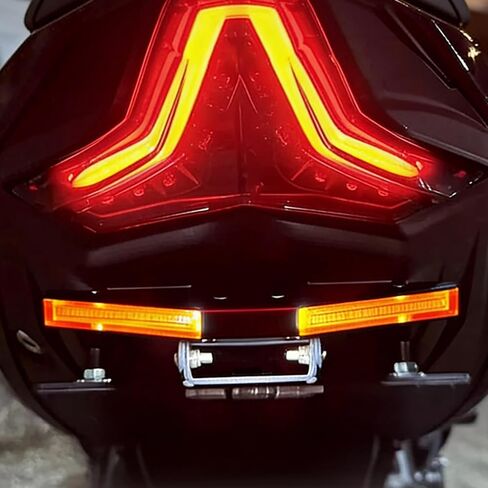 للنينجا ZX-6R النينجا zx6r zx636 2024 2025 2026 ملحقات جديدة حامل لوحة الترخيص للدراجة النارية طقم إزالة الحاجز الخلفي Flygate مع أضواء LED مزيل Flygate in Kuwait