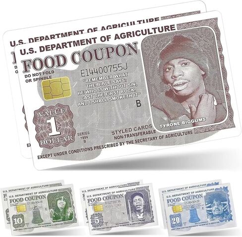 4Pcs Tyrone Biggums Food Coupon Credit Card Sticker, Debit Card Skin Cover, Personalized Food Coupon Debit Card Skin Cover in Kuwait