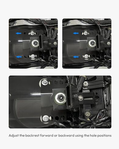 مسند ظهر للسائق قابل للتعديل، مسند ظهر للراكب مناسب لدراجة Harley Touring Street Glide Road Glide Electra Glide Road King CVO 1997-2024، أسود in Kuwait