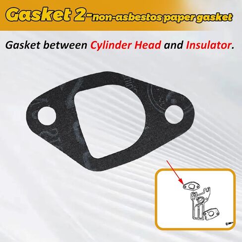 مجموعة حشية المكربن ​​WOTIAN 212cc GX160 متوافقة مع Honda GX120 GX160 GX200 Predator Coleman 212cc Champion Generac Duromax Firman 196cc 208cc 224cc مولد المحرك 48 قطعة جوانات in Kuwait