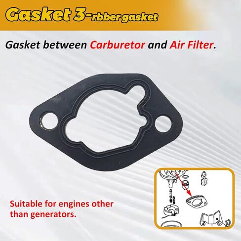 مجموعة حشية المكربن ​​WOTIAN 212cc GX160 متوافقة مع Honda GX120 GX160 GX200 Predator Coleman 212cc Champion Generac Duromax Firman 196cc 208cc 224cc مولد المحرك 48 قطعة جوانات in Kuwait