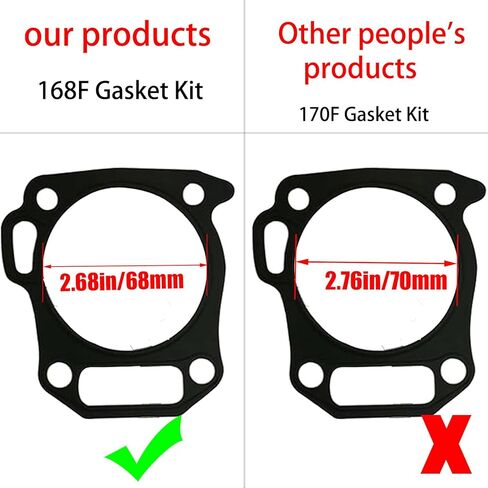 DVBB 168F Gasket Kit Compatible with Predator 212cc GX160 GX200 168F and Generators Head Valve Cover Carburetor Muffler Crankcase Gasket with Oil Seals generators Gasket Kit in Kuwait