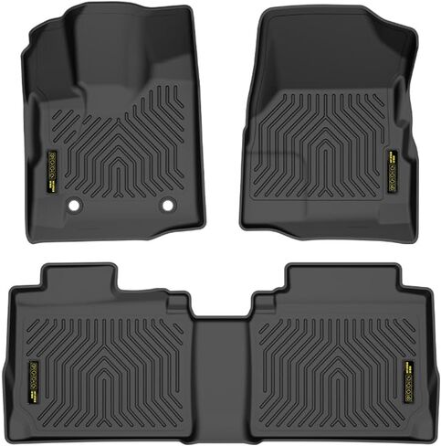 سجادات أرضية السيارة PIT66 TPE تناسب Chevy Equinox & GMC Terrain/Terrain Denali 2012 2013 2014 2015 2016 2017 ملحقات الشاحنة جميع بطانات الأرضية للحماية من الطقس مجموعة كاملة باللون الأسود in Kuwait