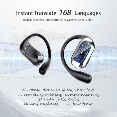 AI Instant Translation Earbuds Real-Time No Subscription Wireless Translate Earphones for iOS&Android Spanish Arab Korean 168 Languages 80Hours ENC Tech 4in1 in Kuwait