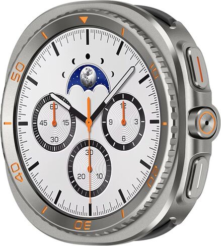 حافظة معدنية 3 في 1 من Amizee لساعة Samsung Galaxy Watch 8 مقاس 44 مم مع واقي شاشة، غطاء حماية متين مقاوم للخدش لساعة Galaxy Watch 8، رقمي-أسود/برتقالي in Saudi Arabia