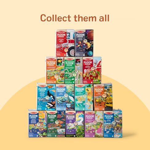 Melissa & Doug Land of Dinosaurs, Dino-Themed Search and Find Jumbo Floor Puzzle, 48-Piece Jigsaw Puzzle with Learning Activity, Over 4 Ft Long, Kids Puzzles for Girls & Boys Ages 6+ in Kuwait