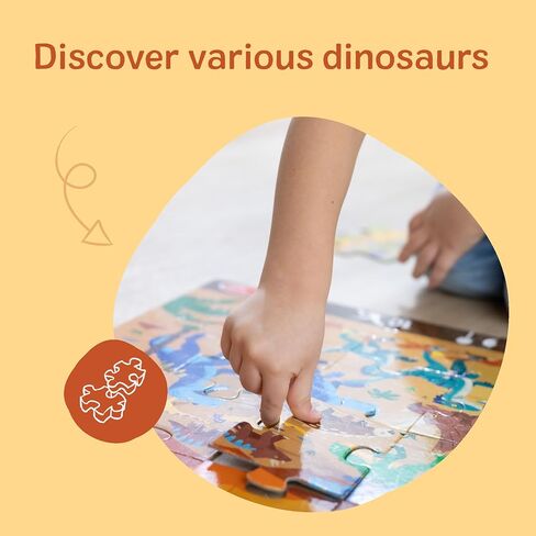 Melissa & Doug Land of Dinosaurs, Dino-Themed Search and Find Jumbo Floor Puzzle, 48-Piece Jigsaw Puzzle with Learning Activity, Over 4 Ft Long, Kids Puzzles for Girls & Boys Ages 6+ in Kuwait