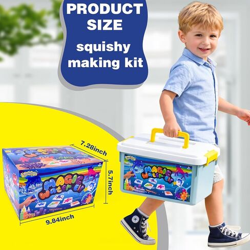 NiuSphere Magic Water Elf Toy Kit - Aqua Gel Water Pets, 18 Gels & 16 Molds, DIY Squishy Maker Kit, Craft Art for Kids, Make Your Own Squishies Sensory Toys, 4 5 6 7 8 9 10 Year Old Boy Girl Gifts in Kuwait