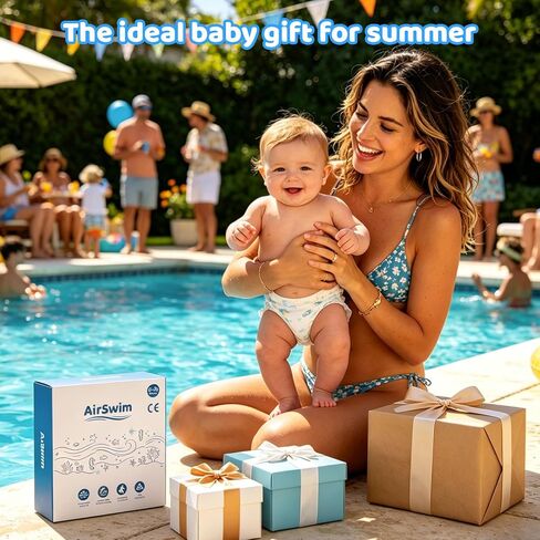 حمام سباحة للأطفال من AirSwim مع مظلة، عوامة حمام سباحة للرضع قابلة للنفخ مع حماية من أشعة الشمس 50+ مظلة قابلة للإزالة وألعاب حيوانات، عوامات للأطفال الصغار مع مقعد أمان للأطفال من سن 6 إلى 36 شهرًا للأولاد والبنات، أزرق in Kuwait