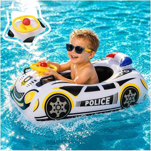 عوامة حمام سباحة للأطفال الصغار ثلاثية الأبعاد، عوامات حمام سباحة قابلة للنفخ، عوامة سباحة للأطفال مع مقبض مضاد للطرف ومقعد أمان، ألعاب حمام سباحة على الشاطئ للأطفال الرضع من عمر 1-3، 2-4، 3-5 سنوات (أبيض أسود) in Kuwait