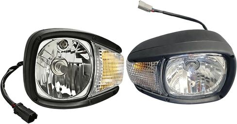 1-Set 24V Headlight Left 195-0190 1950190 & Right 195-0189 1950189 Fits for CAT 236D 242D 246C 246D 259D 279D 289D 299D in Kuwait