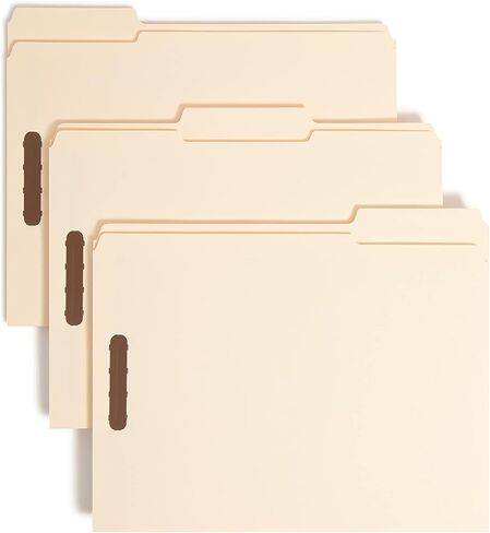 Smead Fastener File Folders, 25 Count, Manila, Reinforced 1/3-Cut Tabs, Letter Size (14536) in Kuwait