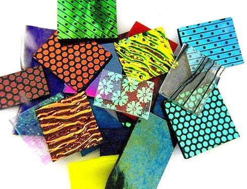 Devardi Glass Handmade COE 90 Fusible Dichroic & Sheet Glass 2oz Mix in Kuwait