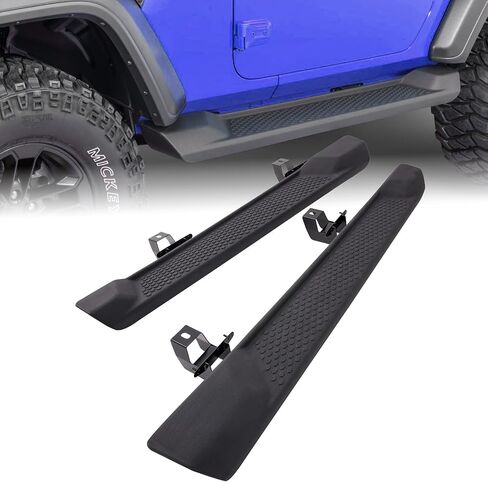 6 inches OE Style Running Boards, Side Steps, Nerf Bars Compatible for 2018-2026 Jeep Wrangler JL 2 Door, Black in Kuwait