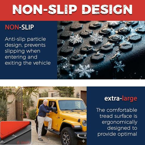 6 inches OE Style Running Boards, Side Steps, Nerf Bars Compatible for 2018-2026 Jeep Wrangler JL 2 Door, Black in Kuwait