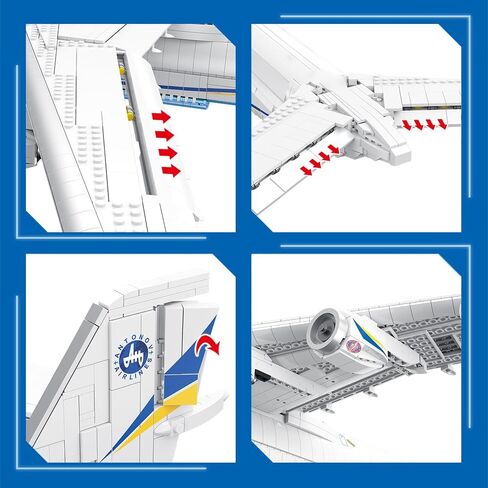 مجموعة مكعبات بناء طائرات النقل الكبيرة Antonov An-225 Technik 1:84، مجموعة بناء نموذج طائرة MOC 5350 قطعة، نموذج المشجعين العسكريين - مجموعة هدية للبالغين in Kuwait