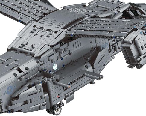 ريفيل بريك سيستم بيل بوينج V-22 اوسبري نظام الطوب - 3,730 قطعة بمقياس 1:25 مجموعة نماذج بناء الطوب، تفاصيل داخلية، حامل عرض، مجموعة بناء طائرات جامعية للبالغين in Kuwait