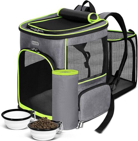 BAGLHER Dog Carrier Bag with Wheels,Airline Approved Soft Side Pet Travel Rolling Small Medium Dog Carrier with Fleece Pad for Hiking Picnic Green in Saudi Arabia