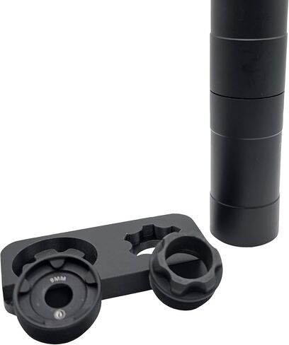 Rugged Obsidian 9/45 Suppressor Tool/Wrench - Heavy-Duty Carbon Fiber Infused, 2 in 1 - Made in USA (Tool Only) (with Baffle Straightener) in Saudi Arabia