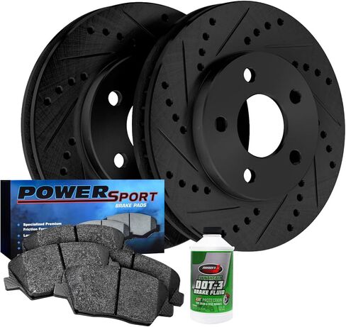 Power Sport Rear Brakes and Rotors Kit |Rear Brake Pads| Brake Rotors and Pads| Semi-Metallic Brake Pads and Rotors BBC1.33062.03 in Kuwait