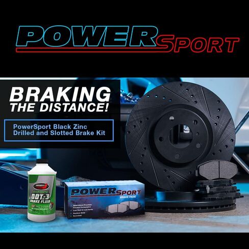 Power Sport Rear Brakes and Rotors Kit |Rear Brake Pads| Brake Rotors and Pads| Semi-Metallic Brake Pads and Rotors BBC1.33062.03 in Kuwait