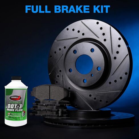 Power Sport Rear Brakes and Rotors Kit |Rear Brake Pads| Brake Rotors and Pads| Semi-Metallic Brake Pads and Rotors BBC1.33062.03 in Kuwait