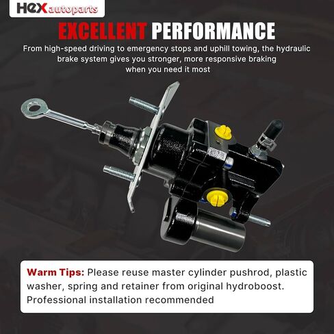 Hex Autoparts 52-7414 Hydro Boost Power Brake Booster متوافق مع 2012-2014 Chevy Silverado 2500 HD 3500 HD، Suburban 2500 & GMC Sierra 2500 HD 3500 HD، Yukon XL 2500، استبدال 527414 22745517 in Kuwait