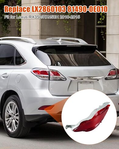 LX2860103 Left Side Rear Marker Light Assembly Fit for Lexus RX350 RX450H 2010 2011 2012 2013 2014 2015 Replace 81490-0E010 in Kuwait