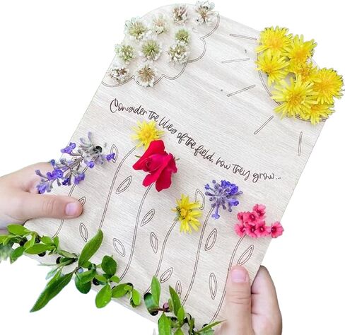 Artistic Flower Arrangement Tray Hand Pick Florals Collector Board Wood Grass/Leaf Collection Board Home Decorations in Kuwait